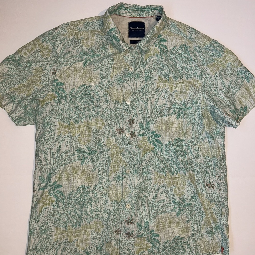Tommy Bahama Hawaiian Shirt Silk Blend Men XL Island Modern Fit Limited Edition